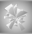 Broken glass shards vector image