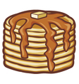 Pancakes with butter and syrup vector image