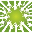 Hands in team vector image