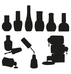 Set of Nail Polish Bottles vector image