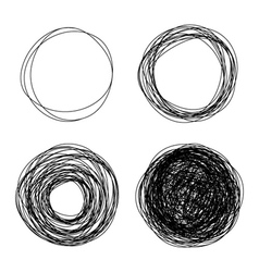 Pencil drawn circles vector image