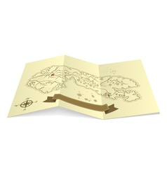 Old treasure map vector image