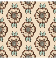 Floral seamless pattern vector image