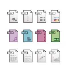 File extension icons vector image