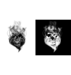Human skull in the smoke Human skull in the smoke vector image