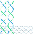 Dna double helix background vector image