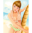 Summer sexy bikini girl vector image