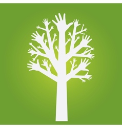 Hands tree vector image