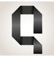 Letter metal ribbon - Q vector image