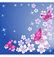 Floral background vector image