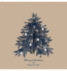 Christmas tree vector image