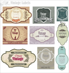 Vintage labels vector image