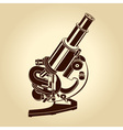 Microscope vector image