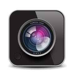 Color photo camera icon vector image