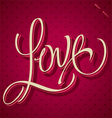 LOVE hand lettering vector image