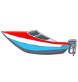Cartoon motorboat vector image