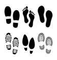 Footprints shoes vector image