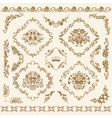 Set of damask ornaments vector image