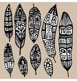 Ethnic Feather Set vector image