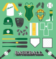 Baseball Objects and Icons Baseball Objects and Icons vector image