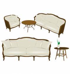 Set of antique elements - furniture vector image