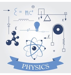 Symbols of physics vector image