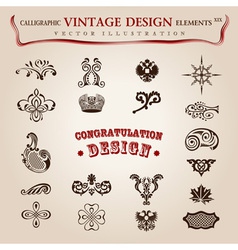 Calligraphic design elements vector image