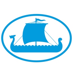 Viking ship icon Viking ship icon vector image