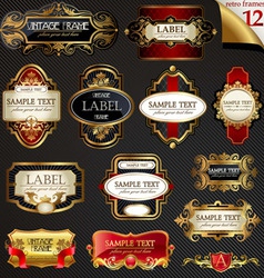 Vector frames and labels vector image