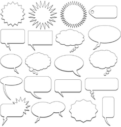 Speech bubble collection vector image