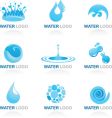Nature logos 03 water theme vector image