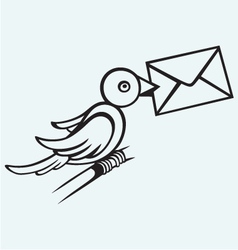 Postal pigeon Postal pigeon vector image