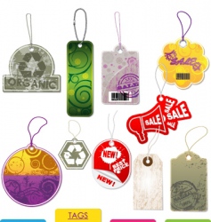 Set of tags vector image