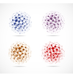 Molecular structure set vector image