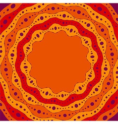 Circular pattern with waves and dots vector image