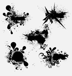 Set grunge banners vector image