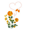 Yellow roses vector image