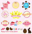 Easter Candy Labels and Icons vector image