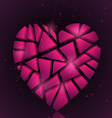 Broken heart vector image