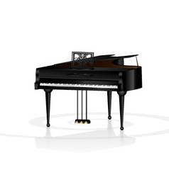 Piano in white room vector image