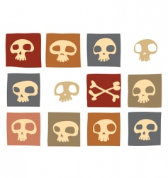 Funny skulls vector image
