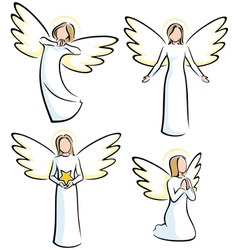 Angels vector image