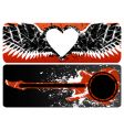 Heart and guitar vector image