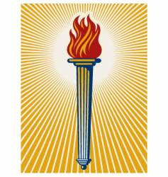 Flaming torch vector image