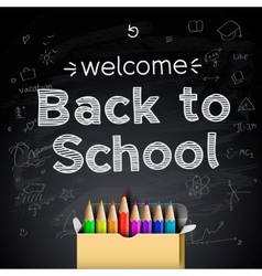 Back to school background vector image