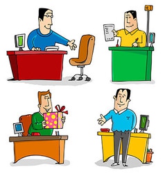 Workers in the Office vector image