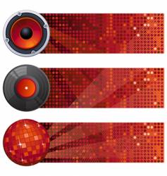 Music banners vector image