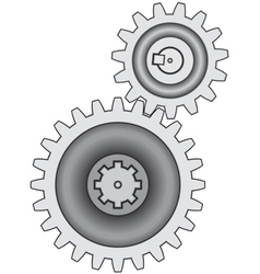 Gear pair vector image