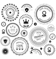Black retro vintage quality guarantee labels vector image