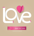 Love font paper concept vector image